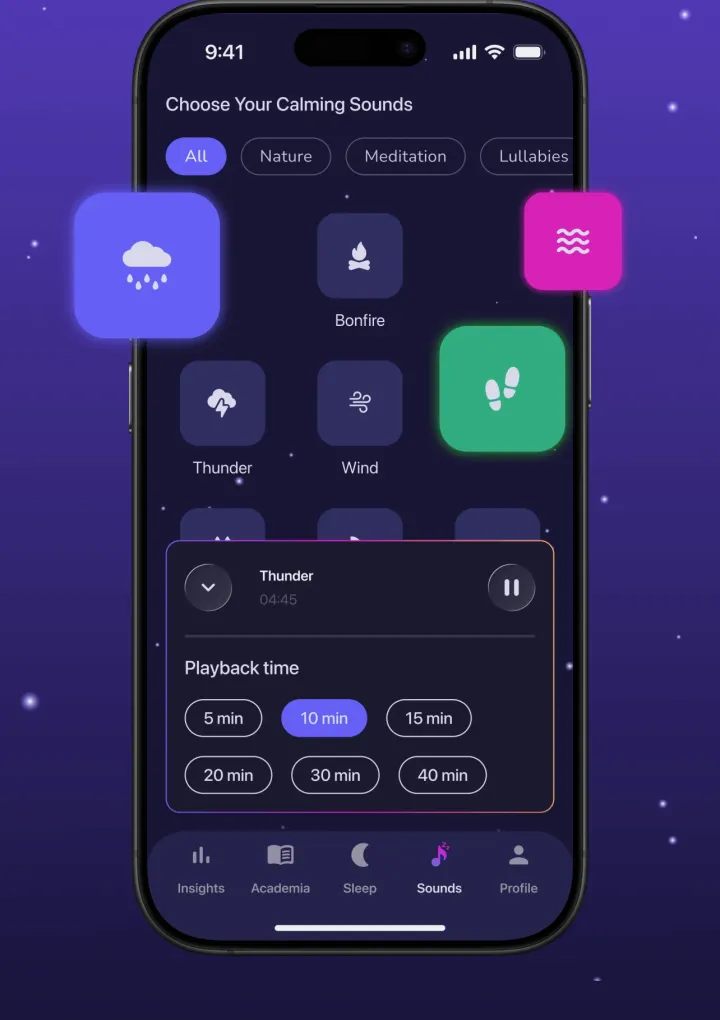 Moonap calming sounds library